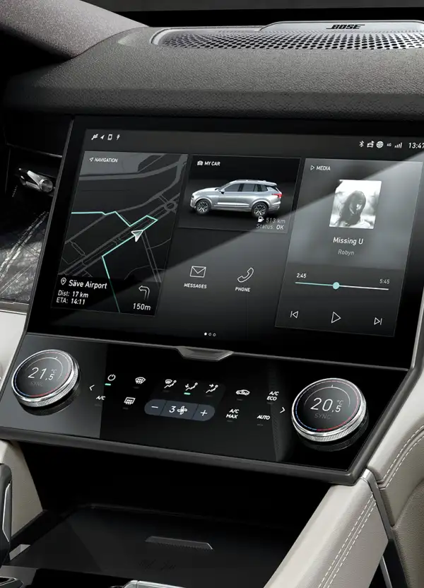 Pantalla central de 12,8 pulgadas