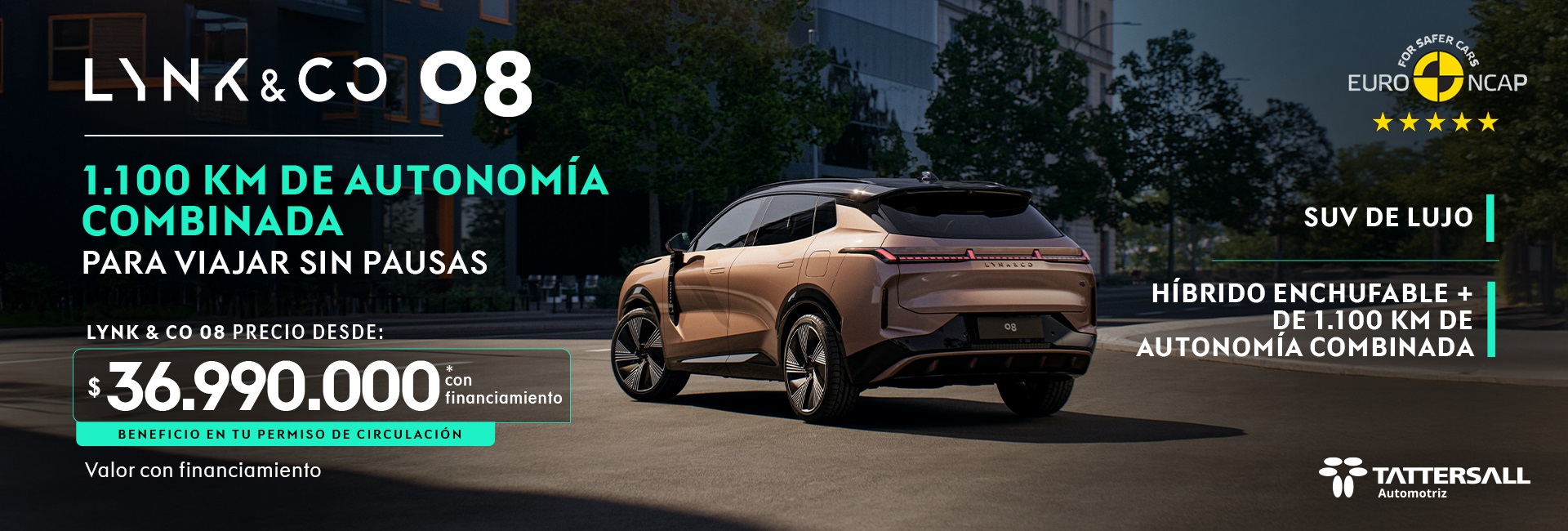 1.100 Km de autonom&iacute;a combinada para viajes sin pausas